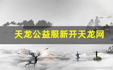 天龙公益服新开天龙网站(天龙战力com公